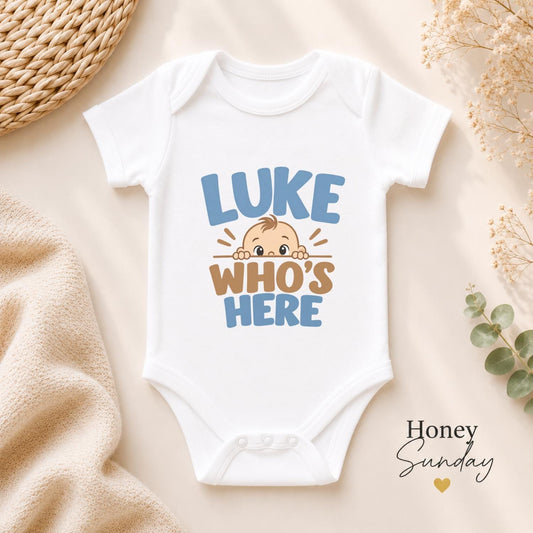 Luke Who’s Here Baby Vest